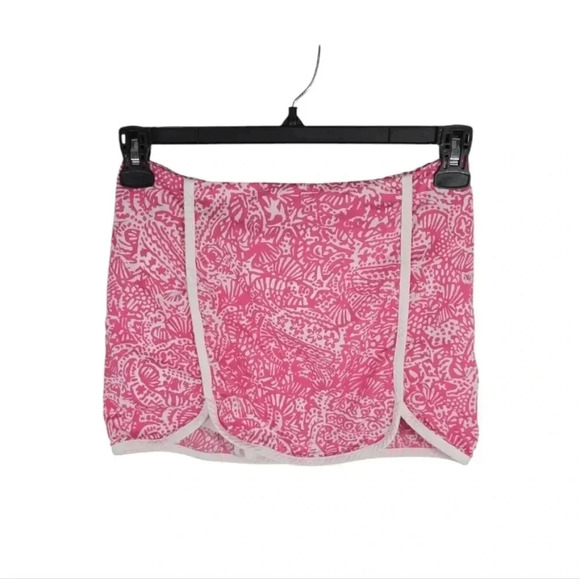 {Lily Pulitzer} Pink and White Cala Skort Hotty Get Crackin - Size 0 - Picture 3 of 11